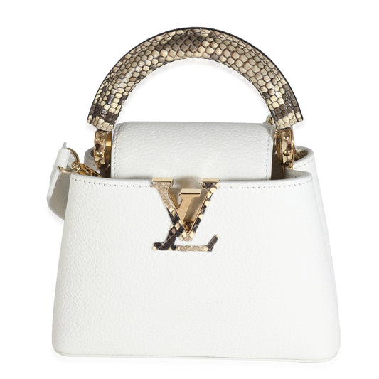 Louis Vuitton Python White Taurillon Mini Capucines