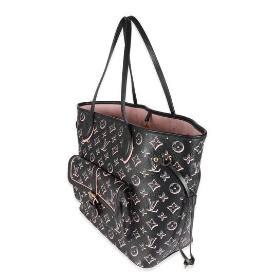 Louis Vuitton Black Pink Monogram Canvas Fall For You Neverfull MM