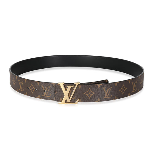 Louis Vuitton Black Monogram Canvas Reversible LV Initiales 40MM Belt 105/42