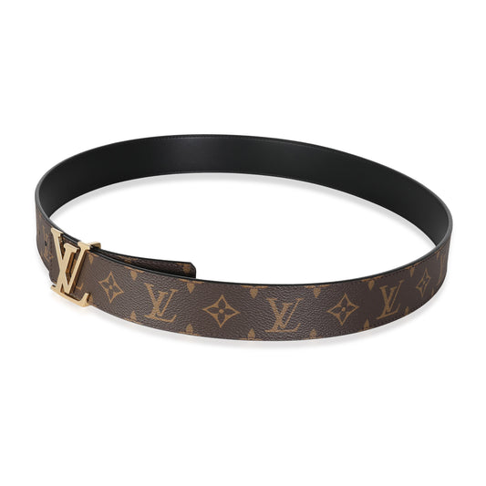 Louis Vuitton Black Monogram Canvas Reversible LV Initiales 40MM Belt 105/42
