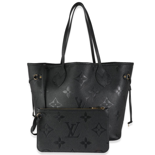 Louis Vuitton Black Giant Monogram Empreinte Neverfull MM
