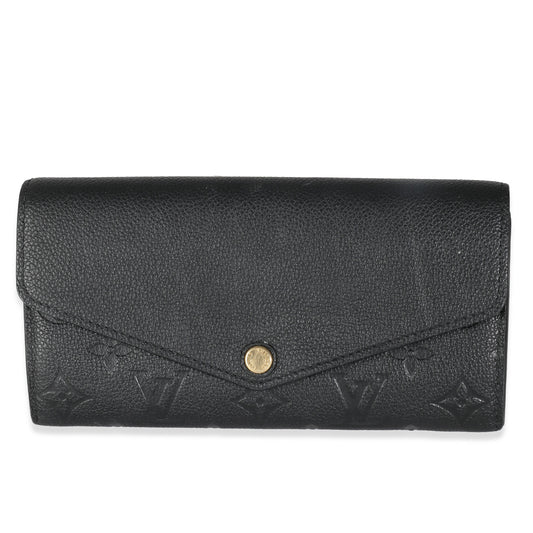 Louis Vuitton Black Monogram Empreinte Sarah Wallet
