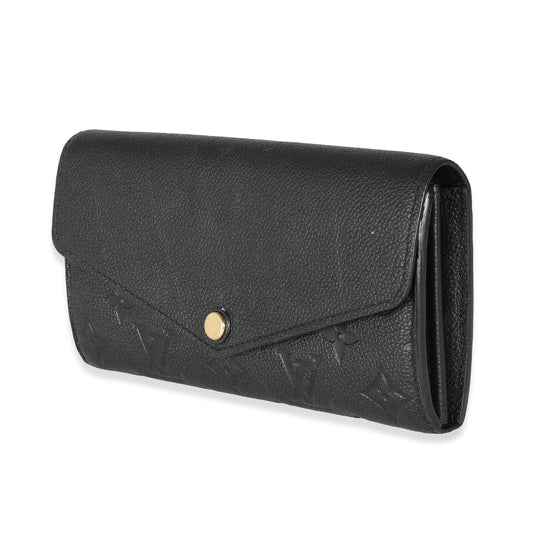 Louis Vuitton Black Monogram Empreinte Sarah Wallet