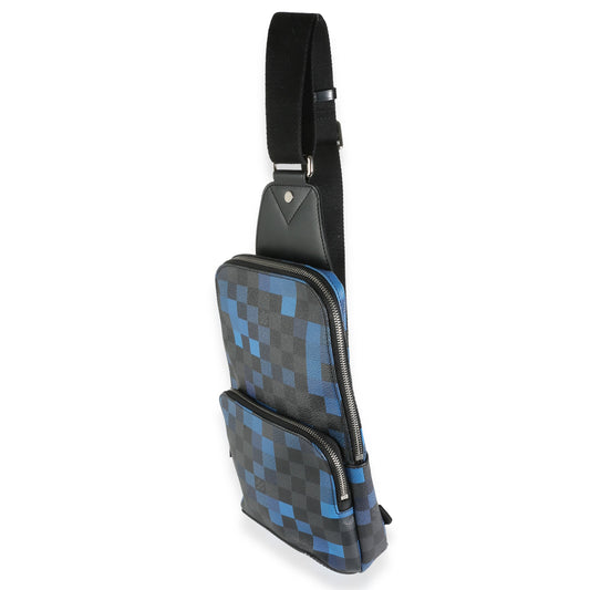 Louis Vuitton Blue Pixel Damier Graphite Canvas Avenue Sling Bag