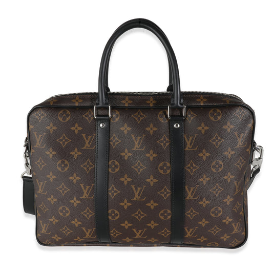 Louis Vuitton Monogram Macassar Porte Documents Voyage PM