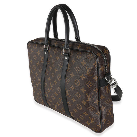 Louis Vuitton Monogram Macassar Porte Documents Voyage PM