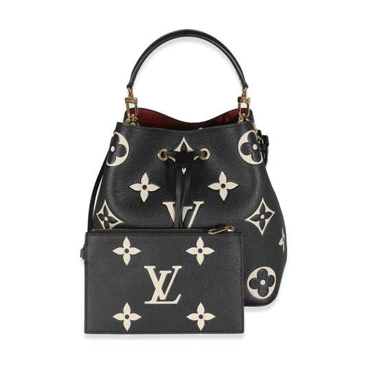 Louis Vuitton Black Beige Giant Empreinte NeoNoe MM