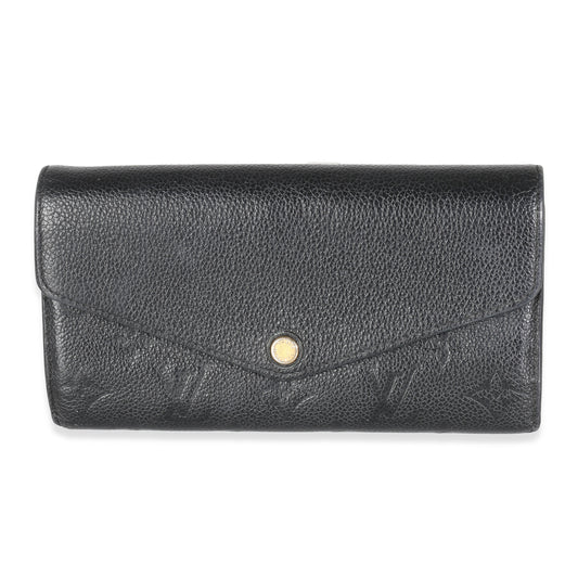 Louis Vuitton Black Empreinte Sarah Wallet