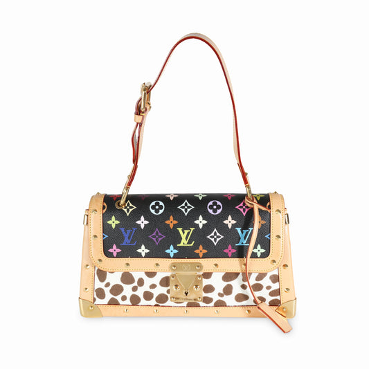 Louis Vuitton Black Multicolor Monogram Canvas Dalmatian Sac Rabat