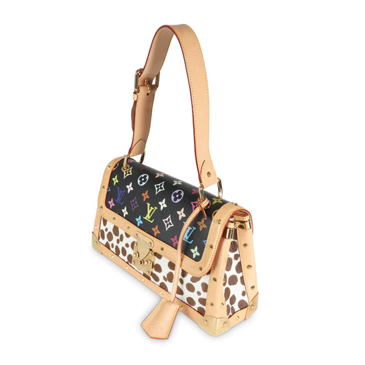 Louis Vuitton Black Multicolor Monogram Canvas Dalmatian Sac Rabat