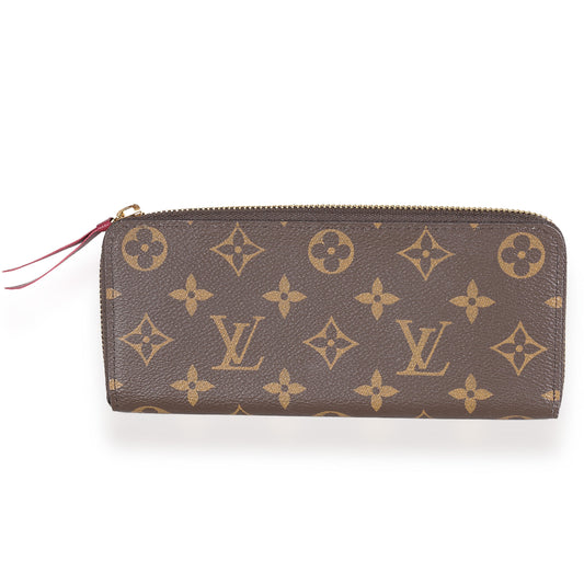 Louis Vuitton Fuchsia Monogram Canvas Clemence Wallet