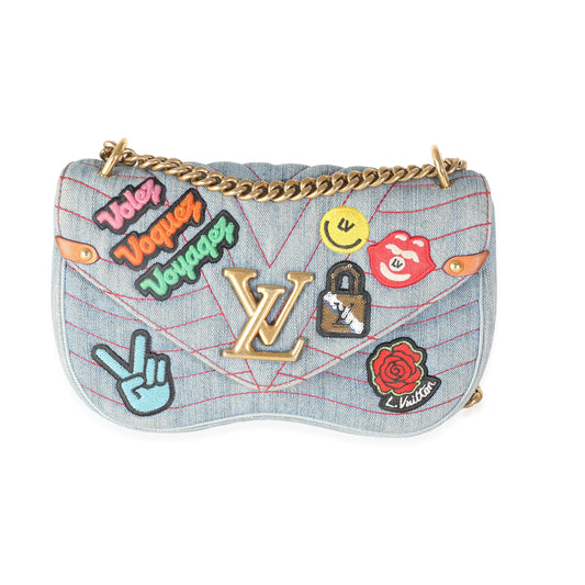 Louis Vuitton Blue Denim Patches New Wave Chain MM