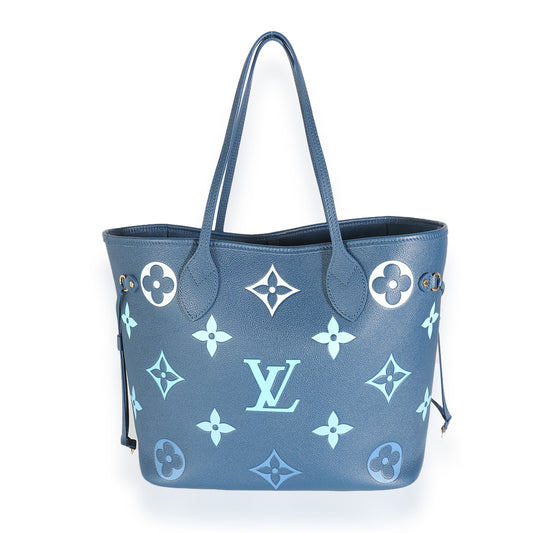 Louis Vuitton Degrade Bleu Monogram Giant Empreinte Neverfull MM