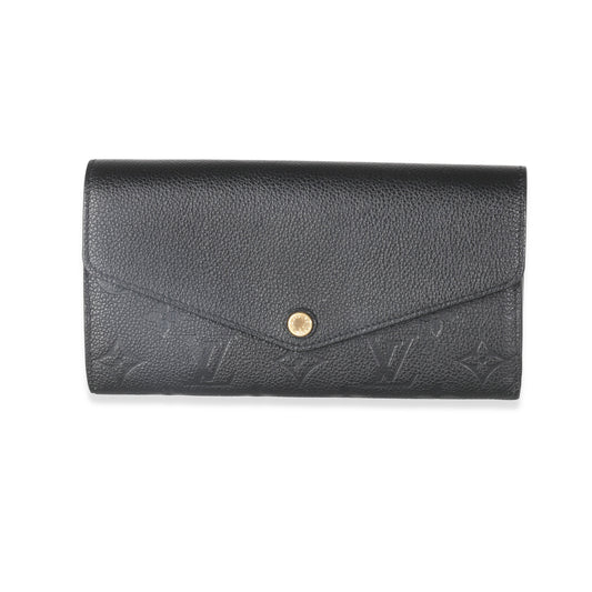 Louis Vuitton Black Monogram Empreinte Sarah Wallet