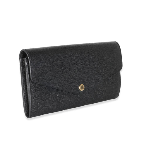 Louis Vuitton Black Monogram Empreinte Sarah Wallet