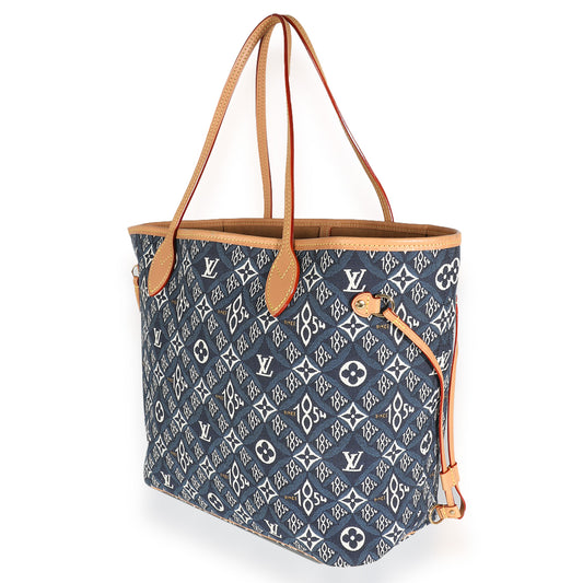 Louis Vuitton Blue Jacquard Since 1854 Neverfull MM