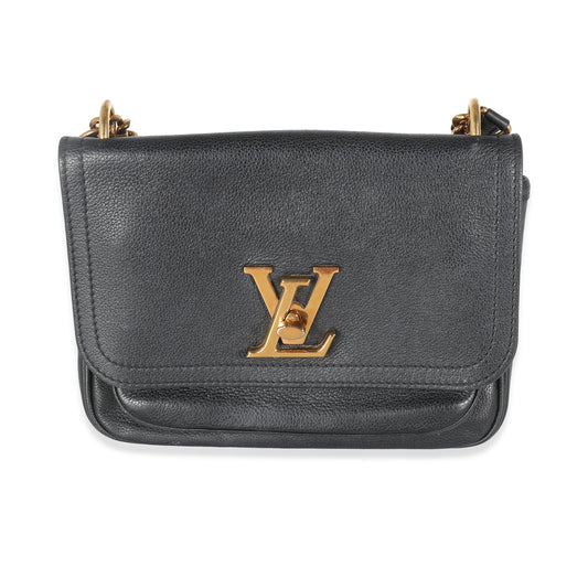 Louis Vuitton Black Taurillon Lockme Chain PM