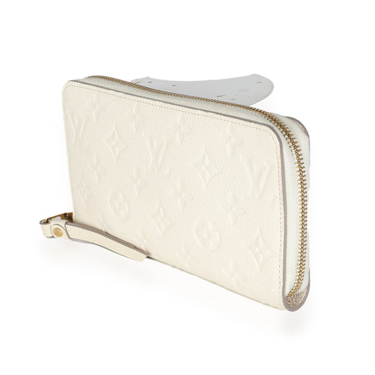 Louis Vuitton Cream Monogram Empreinte Zippy Wallet