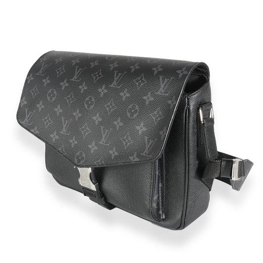 Louis Vuitton Black Taigarama Monogram Eclipse Outdoor Flap Messenger