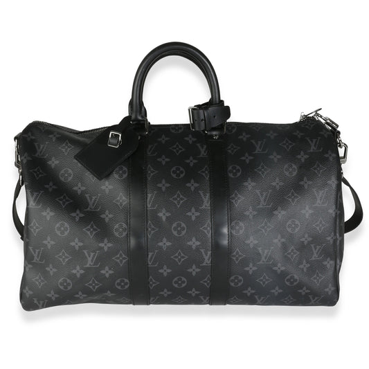 Louis Vuitton Monogram Eclipse Canvas Keepall Bandouliere 45