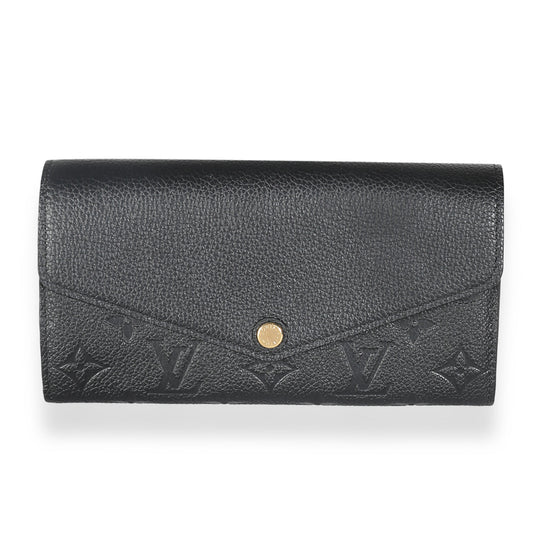 Louis Vuitton Black Monogram Empreinte Sarah Wallet