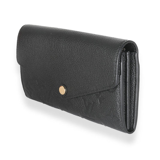 Louis Vuitton Black Monogram Empreinte Sarah Wallet
