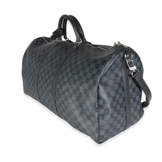 Louis Vuitton Damier Cobalt Canvas Keepall Bandouliere 55