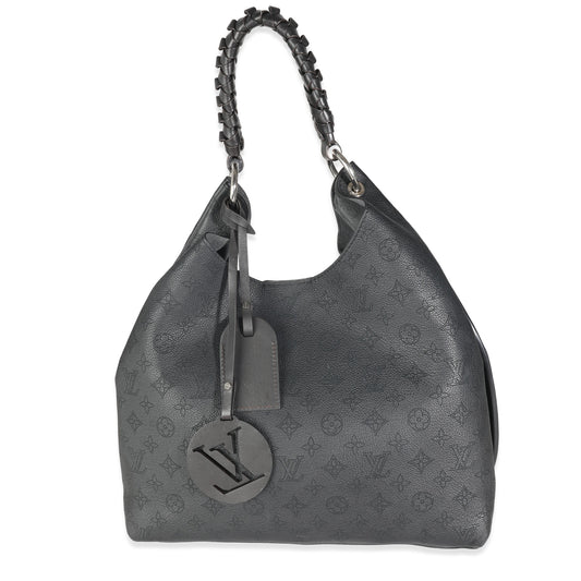 Louis Vuitton Black Mahina Carmel Hobo