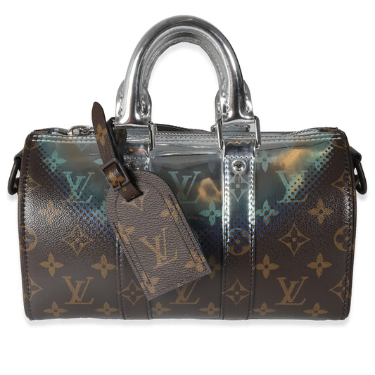 Louis Vuitton Monogram Canvas Metallic Nebula Keepall Bandouliere 25