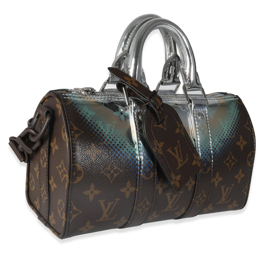 Louis Vuitton Monogram Canvas Metallic Nebula Keepall Bandouliere 25