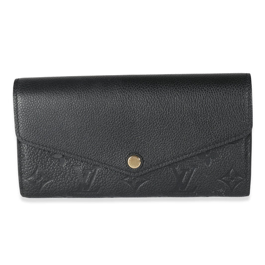 Louis Vuitton Black Empreinte Sarah Wallet