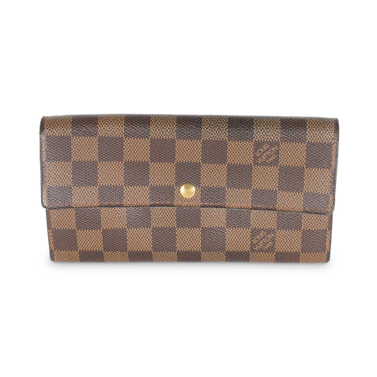 Louis Vuitton Damier Ebene Canvas Sarah Wallet