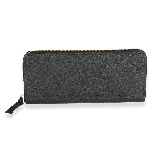 Louis Vuitton Black Monogram Empreinte Clemence Wallet