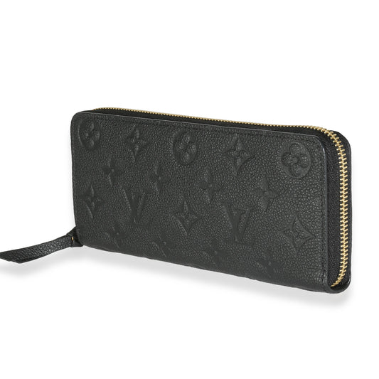 Louis Vuitton Black Monogram Empreinte Clemence Wallet