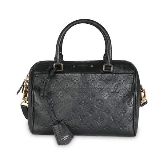 Louis Vuitton Black Monogram Empreinte Speedy Bandouliere 25