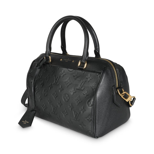 Louis Vuitton Black Monogram Empreinte Speedy Bandouliere 25