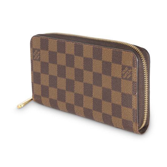 Louis Vuitton Damier Ebene Canvas Zippy Wallet