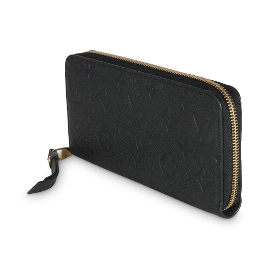 Louis Vuitton Black Monogram Empreinte Zippy Wallet