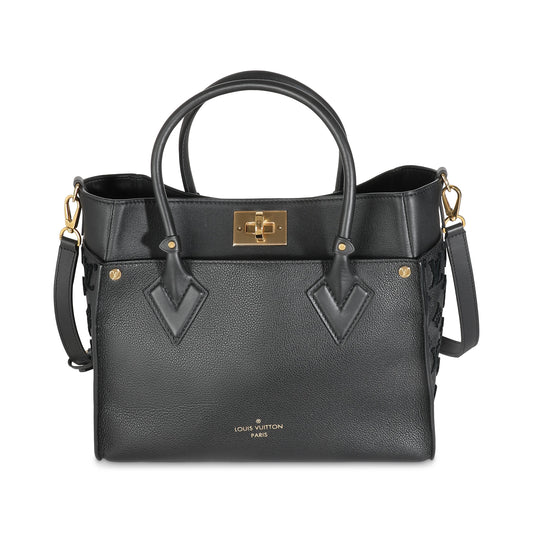 Louis Vuitton Black Calfskin Tufted Monogram On My Side