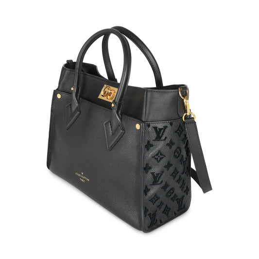 Louis Vuitton Black Calfskin Tufted Monogram On My Side
