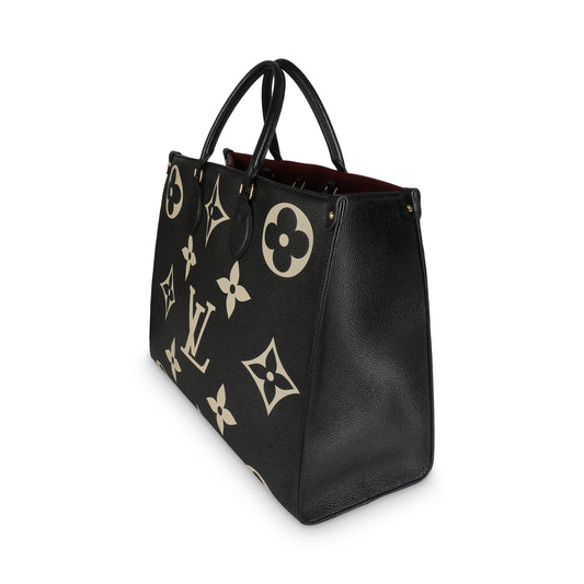 Louis Vuitton Beige Black Giant Empreinte Onthego GM