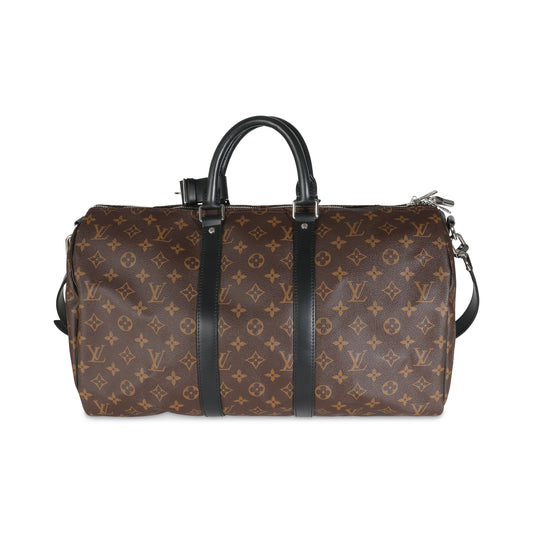 Louis Vuitton Monogram Macassar Keepall Bandouliere 45