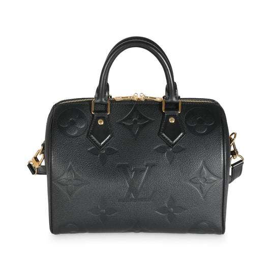Louis Vuitton Black Empreinte Speedy Bandouliere 25
