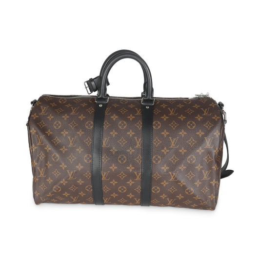 Louis Vuitton Monogram Macassar Keepall Bandouliere 45