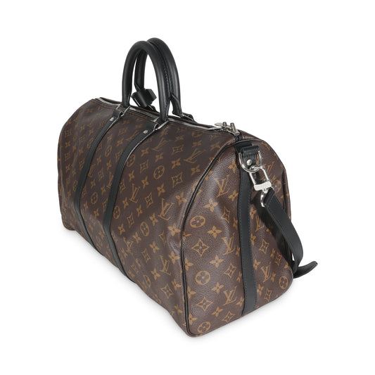 Louis Vuitton Monogram Macassar Keepall Bandouliere 45