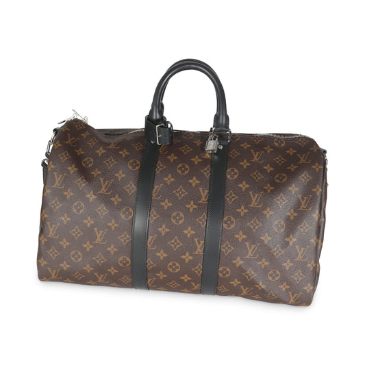 Louis Vuitton Monogram Macassar Keepall Bandouliere 45