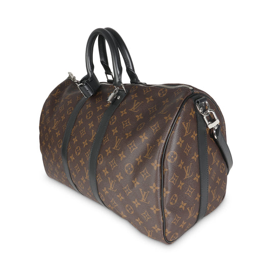 Louis Vuitton Monogram Macassar Keepall Bandouliere 45