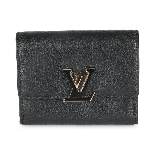 Louis Vuitton Black Taurillon Capucines XS Wallet