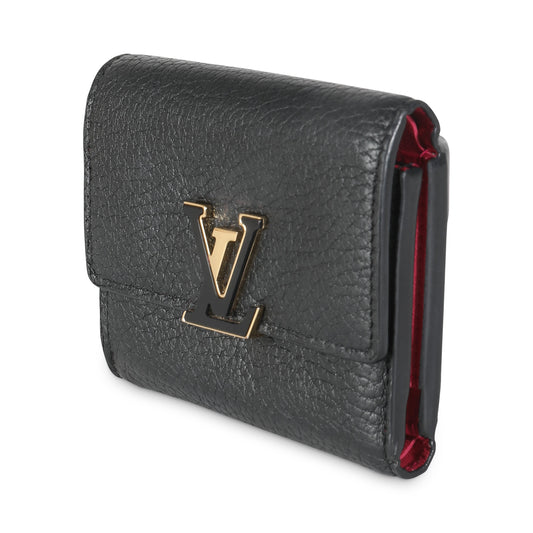 Louis Vuitton Black Taurillon Capucines XS Wallet