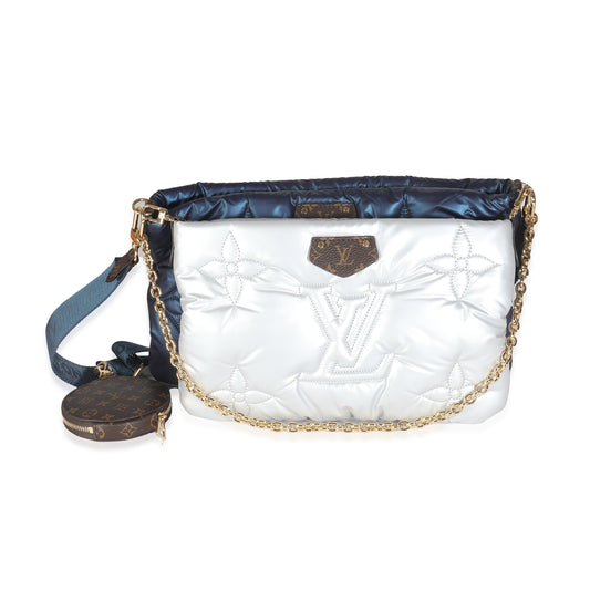 Louis Vuitton Navy Silver Econyl Monogram Pillow Maxi Multi Pochette Accessories